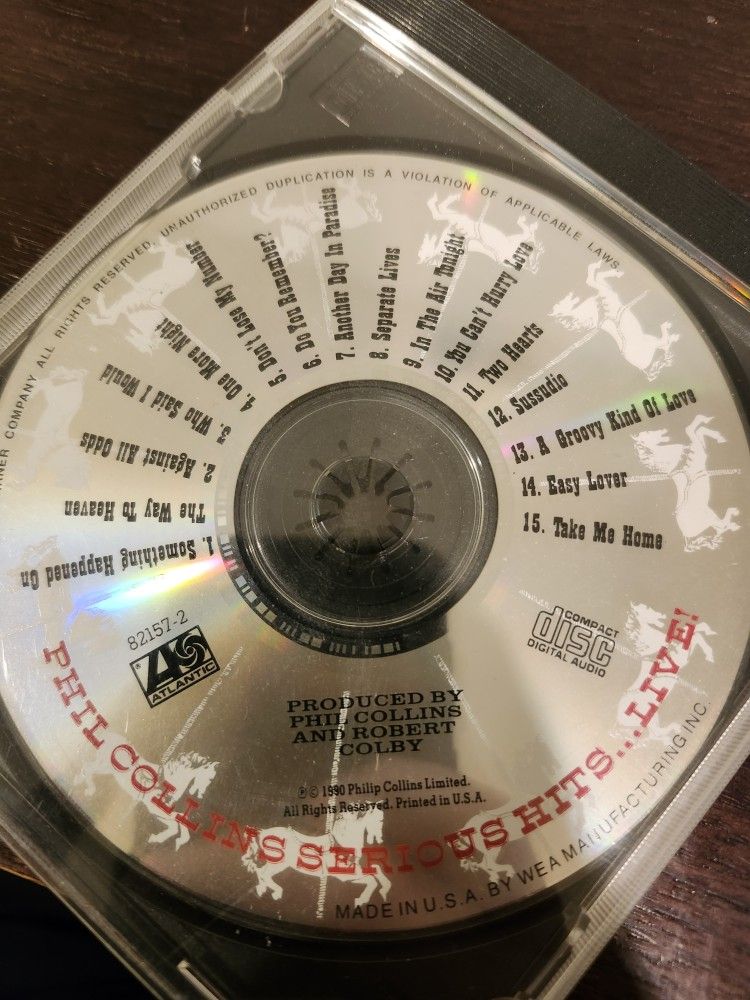 Phil Collins Serious Hits CD Live
