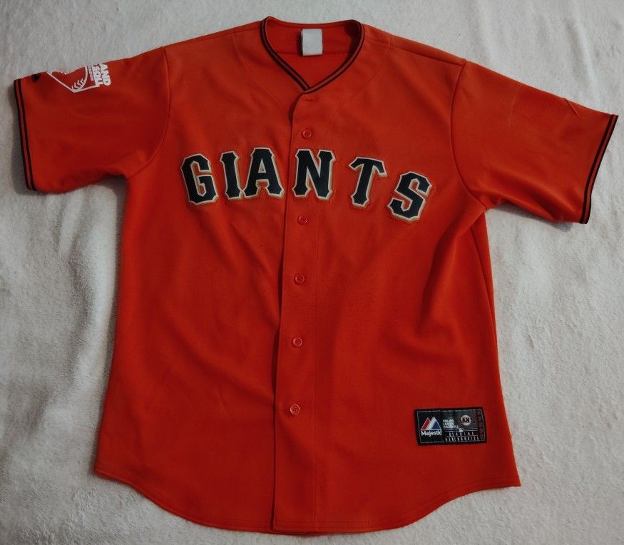 Vintage SF Giants Majestic Baseball Jersey #10 Orange Made In USA