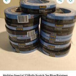 Great Deal  12 Rolls Scotch 3m Blue Painters 