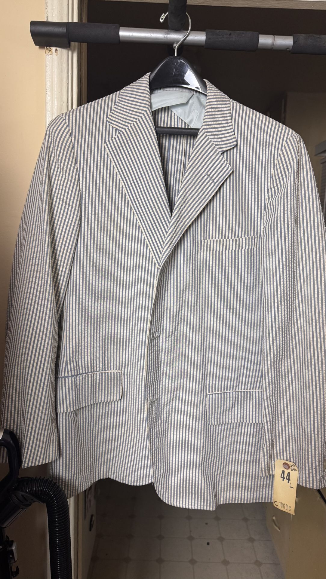 Men's Suit Jacket Size 44l 1970e