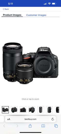 Nikon - D5500 DSLR Camera with 18-55mm and 70-300mm Lenses - Black