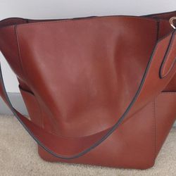 Large Brown Bucket Bag