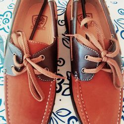 Men’s Mariner Tan and Brown Boat Shoes Size 9 👞🤎✨