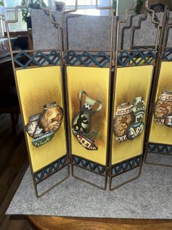 Aztec Themed 3-panel Metal Decor