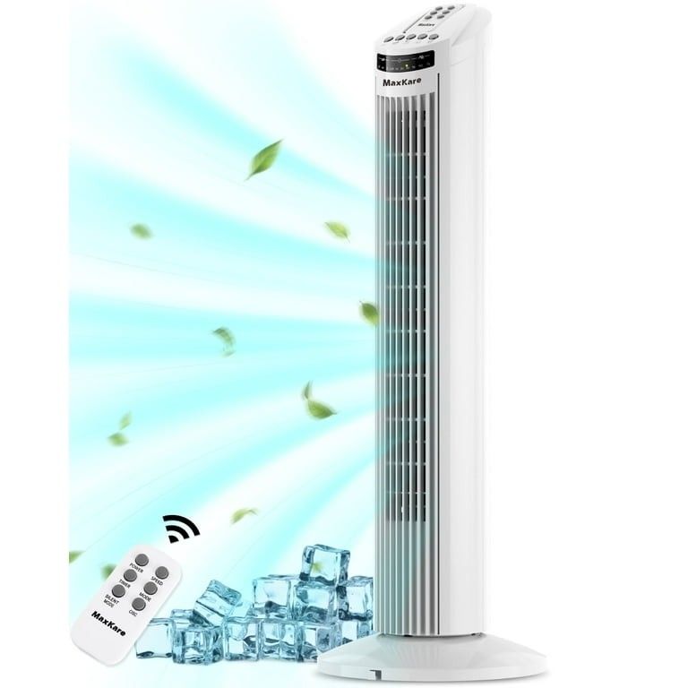 New 30" Tower Fan with Remote 3 Speeds and Modes Oscillating
