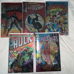 Marvel Comics Facsimile Lot Secret Wars Symbiote Spider-Man 300 Incredible Hulk 181