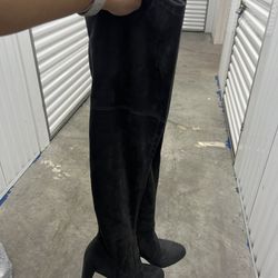 Sam Edelman Knee High Grey Heel/boots 