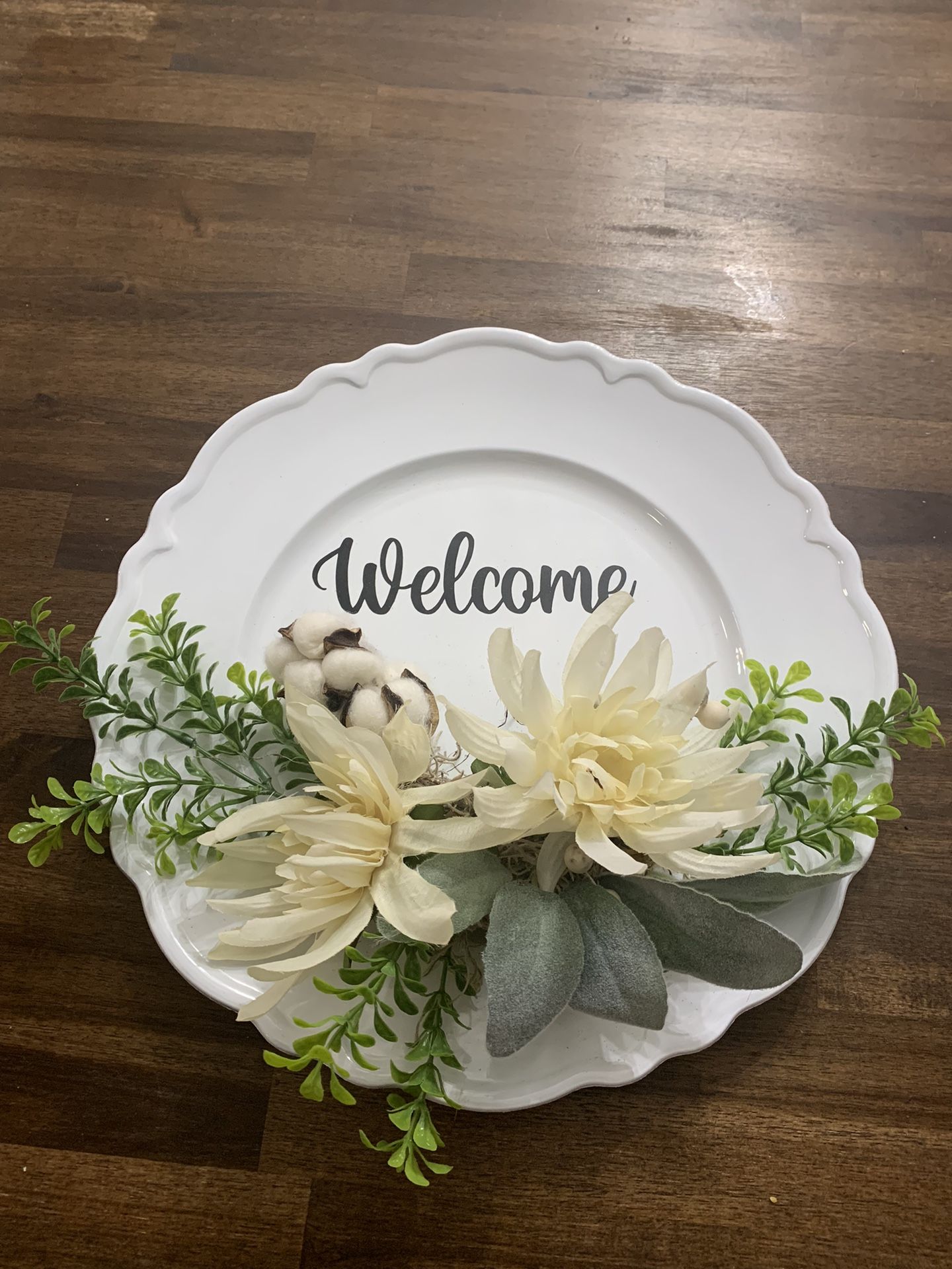 Home decor welcome plate 