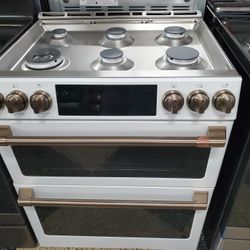 GE cafe open box new  double oven white warranty