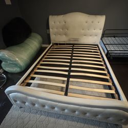 Queen Bed Frame & Mattress 