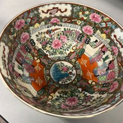 Vintage Chinese Familii Rose Hand Painted