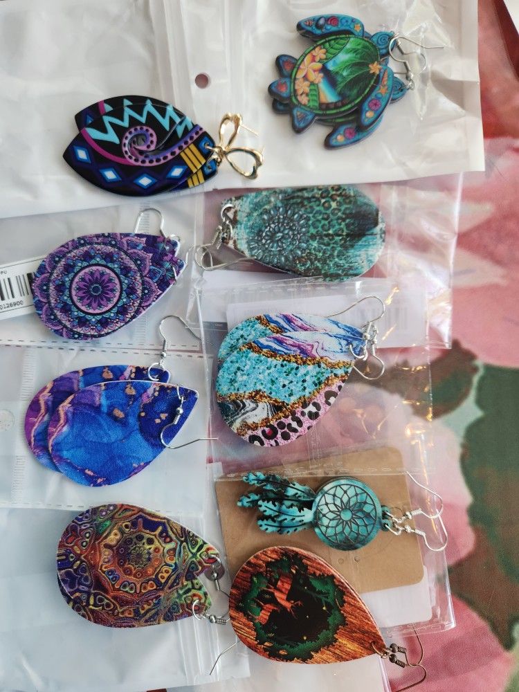 Bohemian And Turtle Earrings