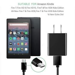 Amazon Kindle Fire Tablet Fast Charger Adapter + Micro USB Cable Cord 6.5 Ft