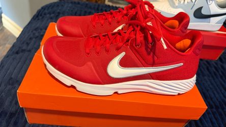 Nike Alpha Huarache Elite 2 TF Baseball Turf Shoes – Red/White – Men’s 11.5