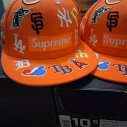 Supreme New Era,s Size 73/8 And 7 5/8...50$ Each