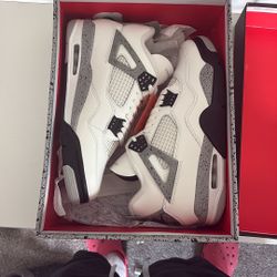 Jordan 4 white Cement 2025, Size 10 