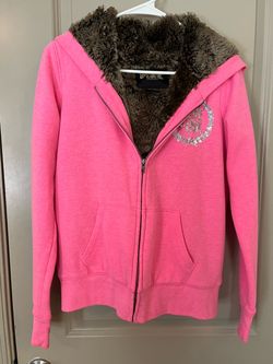 Vintage Victoria’s Secret Pink bling fur lined jacket