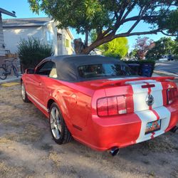 Ford Mustang bass model Red With While Racing Stripes 2D Coupe