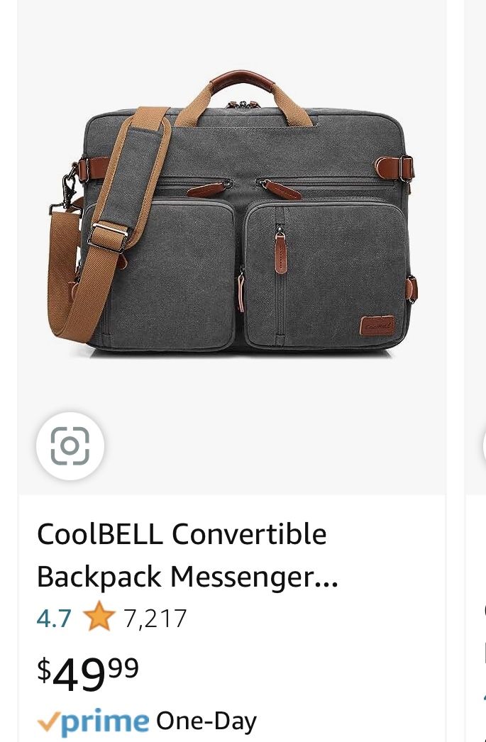 CoolBELL Convertible Backpack Messenger Shoulder bag Laptop Case Handbag Business Briefcase Multi-functional Travel Rucksack Fits 15.6 Inch Laptop For