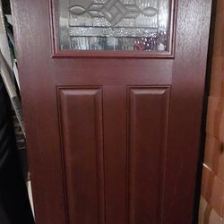 JELD-WEN FIBERGLASS FRONT DOOR.....36" x 80"....NEW WITH MINOR SCRATCHES....$ 400