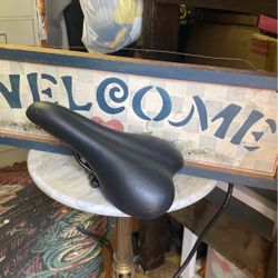 Welcome Sign 15 Dollars Bike Seat 20 Dollars 