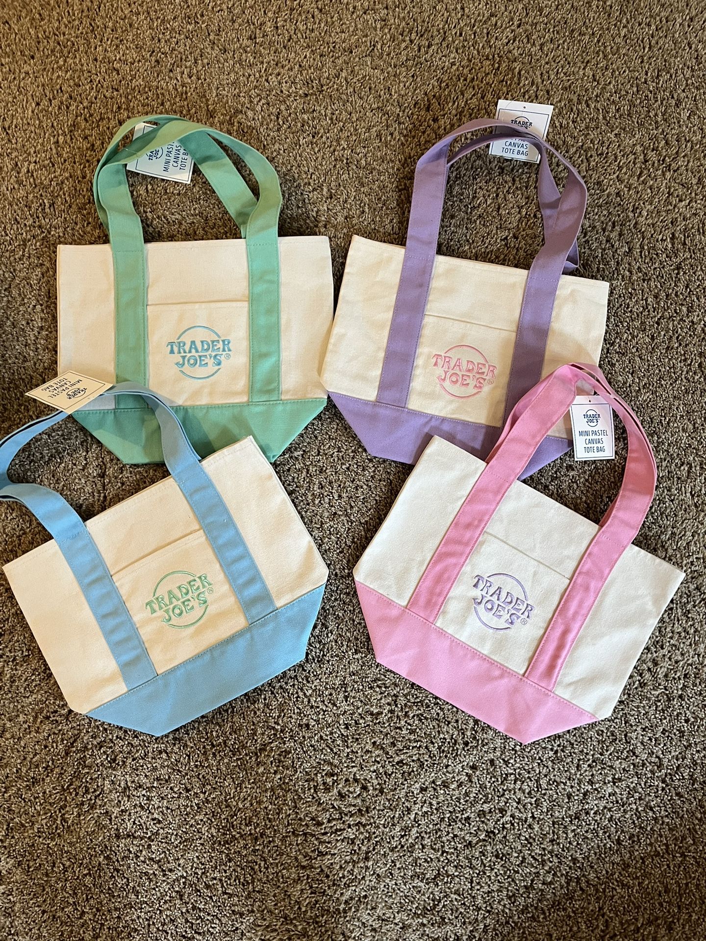 Viral Trader Joe’s Small Tote Bags Pastel Colors