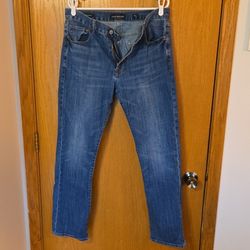 Lucky Brand Relaxed Straight Blue Denim Jeans Medium Wash 5-Pocket Men
