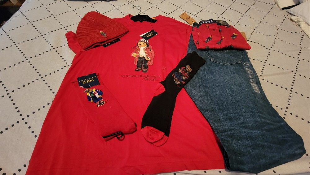 LARGE Ralph Lauren Polo Bear Bundle.