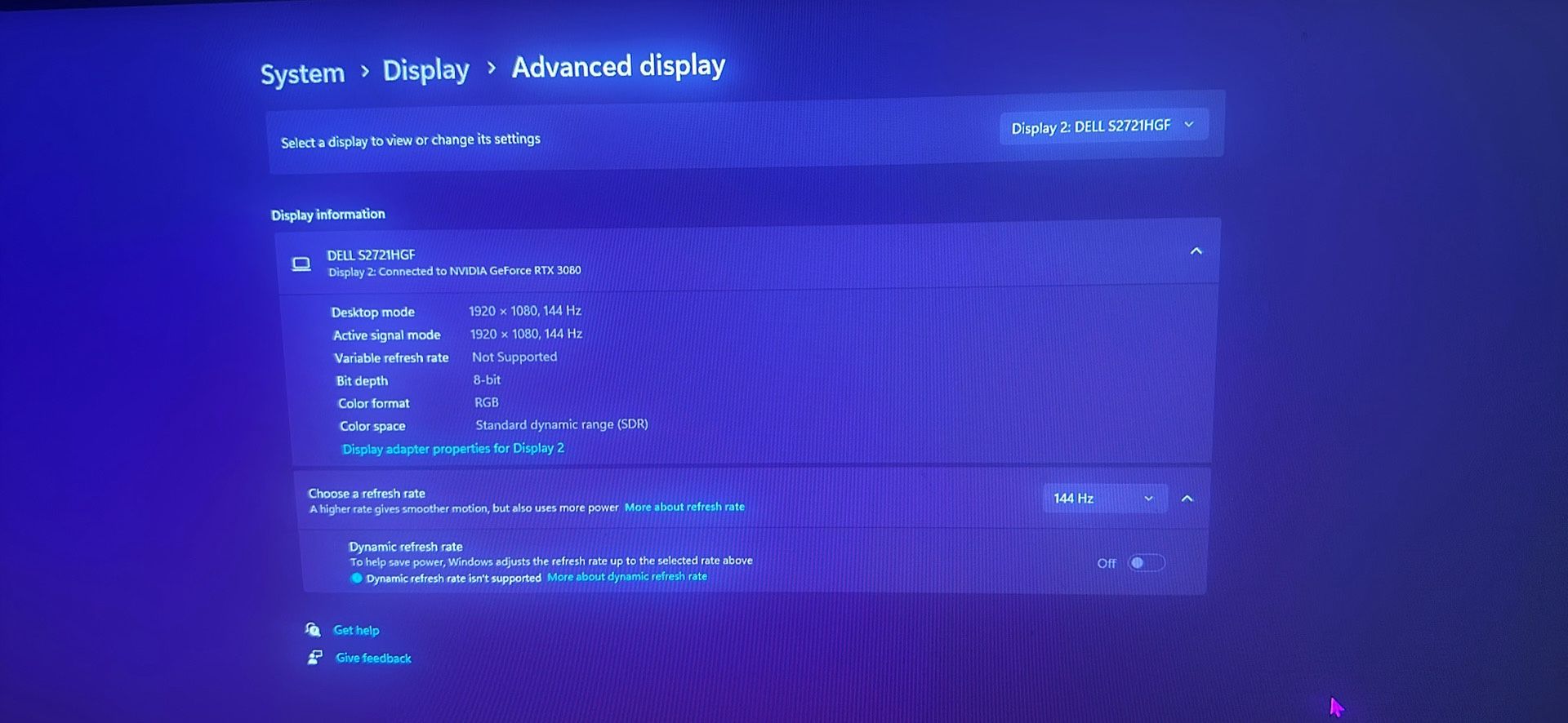 Dell gaming monitor 1080p 144hz