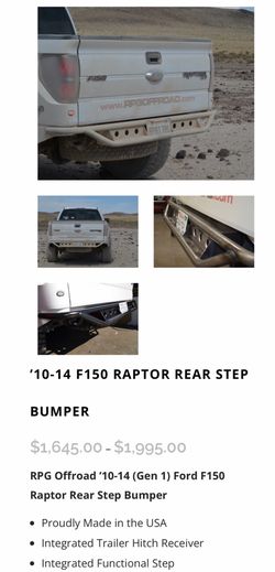 Ford  f150 Raptor rear bumper