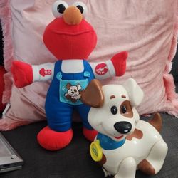 PLEASE READ DESCRIPTION- 1997 Tyco Fisher Price Sesame Street Radio control Elmo And Puppie