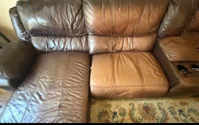 Ashley Leather Recliner Sofa