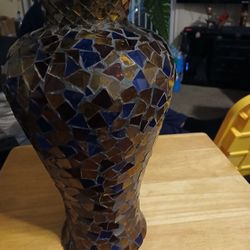 Decorated  Mosaic Vase With Or Without Decoration 