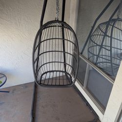 Hanging Egg Chair With Stand/Cushion 