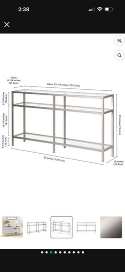 Silver/glass Console Table