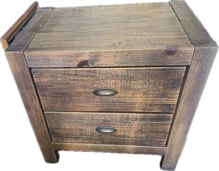 Barn style wood Bedside table