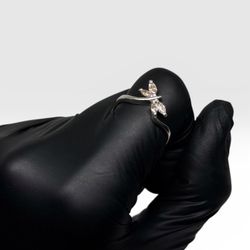 Sparkling Butterfly CZ Ring – 925 Sterling Silver – Size 8