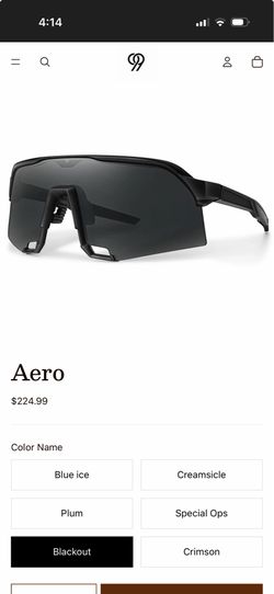 Sports Sunglasses Aero Blackout