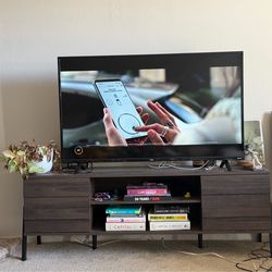 Dark wood tv stand