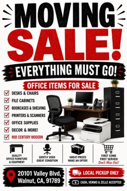 Moving Sale  Aug 6-8  10am-4pm