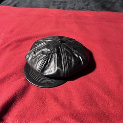 Leather New York winner newsboy cap