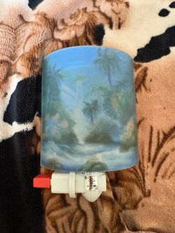 Tropical Waters Reverse Hand Painted Night Light Plug In