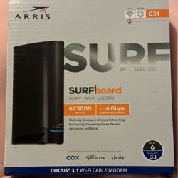 Arris G34 SURFboard DOCSIS 3.1 Gigabit Modem & Wi-Fi 6 Router