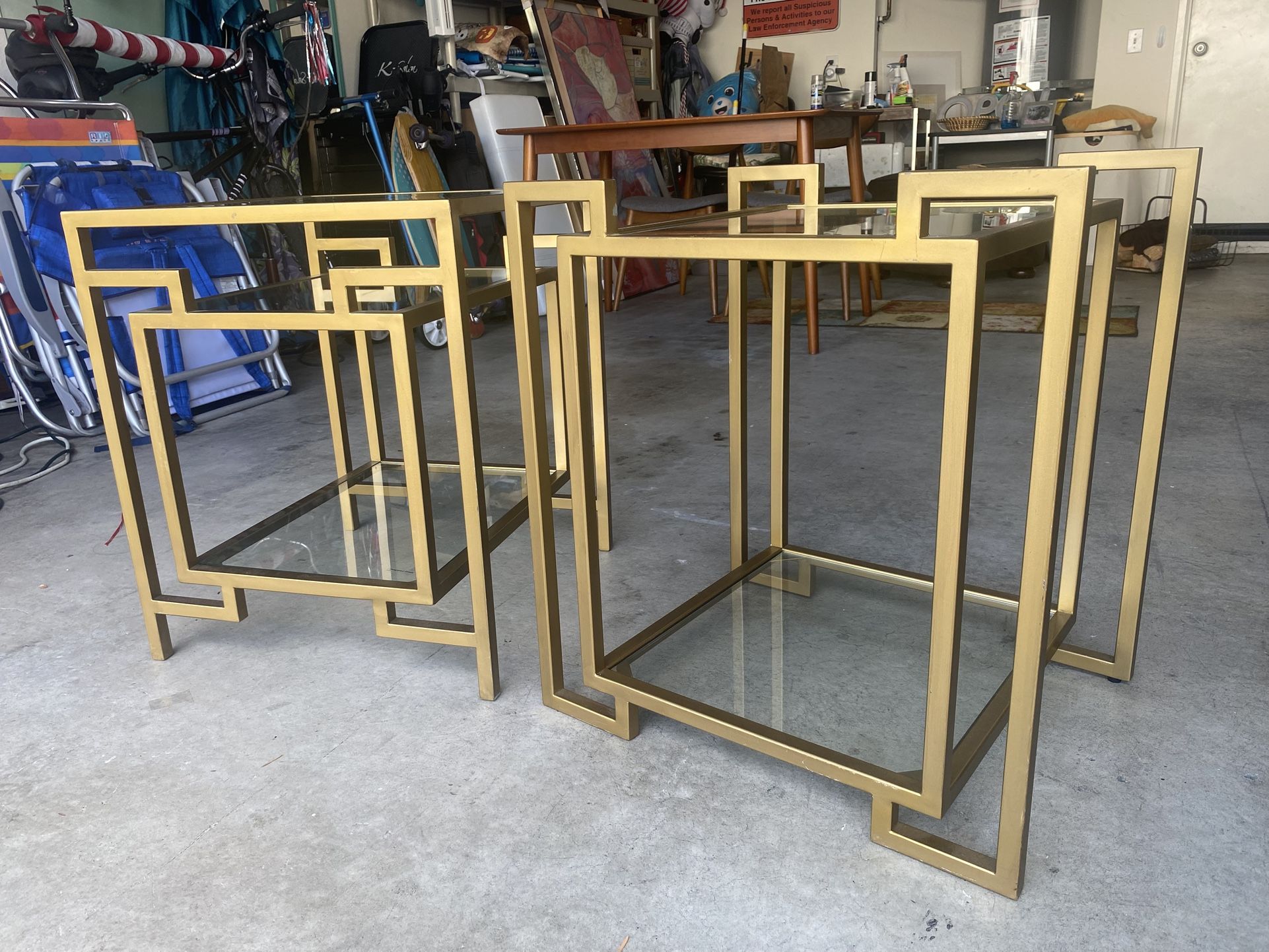 Brushed Gold Metal Side And End Tables Furniture