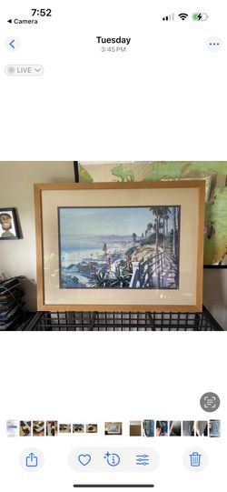 Painting Framed - Glass - Artist Signed 