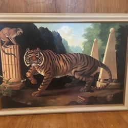 Vintage Hollywood Regency Style Art Jungle Glam 