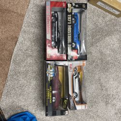 1:18  Box 11 Sun Star ‘71 Mustang Mach 1, ‘71 Mustang Boss 351, 1:18 American Muscle ‘71 El Torino Cobra, 1:18 Maisto ‘10  Roush 427 R Ford Mustang