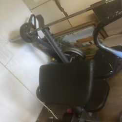 Bench press and weights