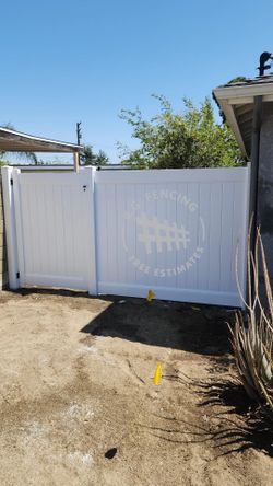 White Vinyl Fence