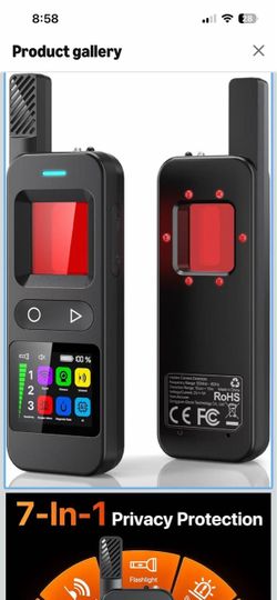 7-in-1 Hidden Camera and GPS Tracker Detector